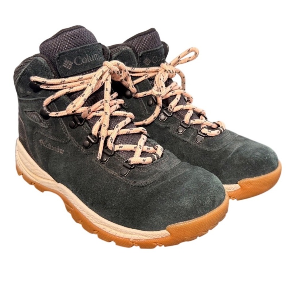 Columbia Womens Newton Ridge Plus Hiking Boots Green Suede BL4552-015 Size 9